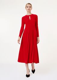 Suri Jersey Fit And Flare Dress, Red, hi-res