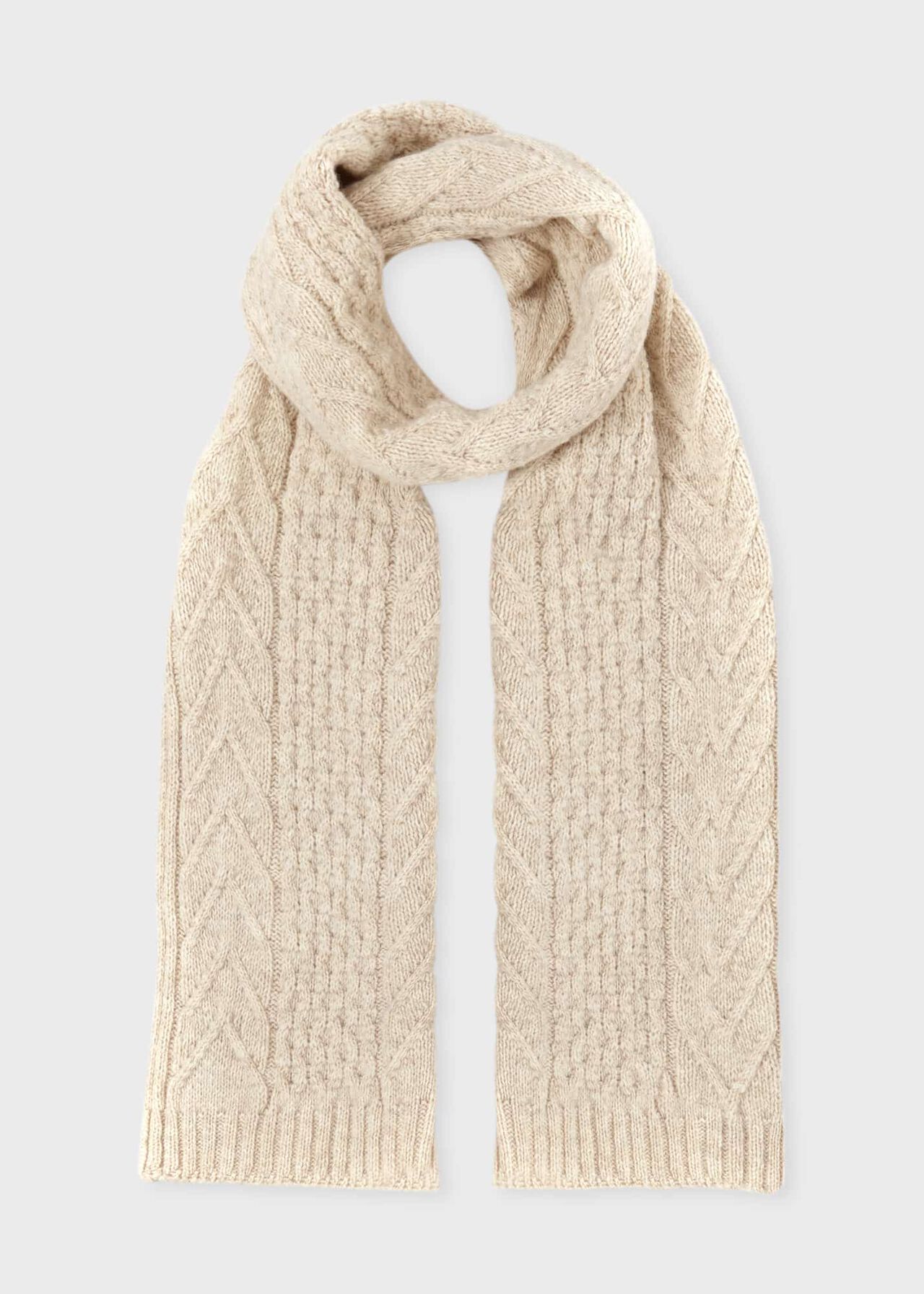 Taylor Cable Scarf, Natural, hi-res
