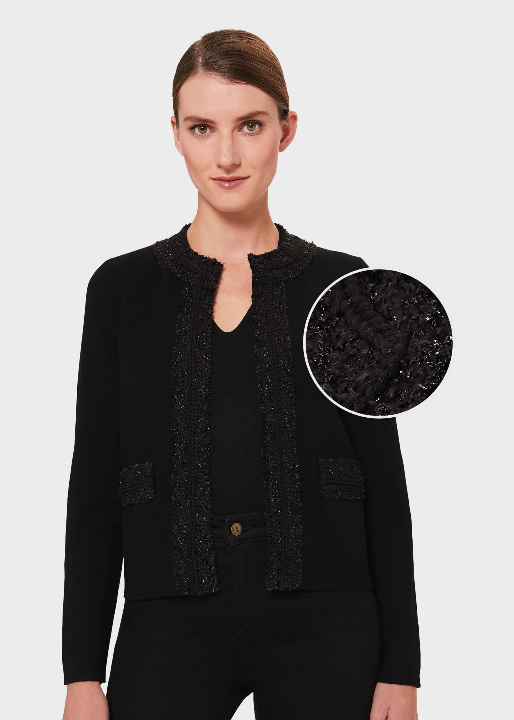 black knitted jacket