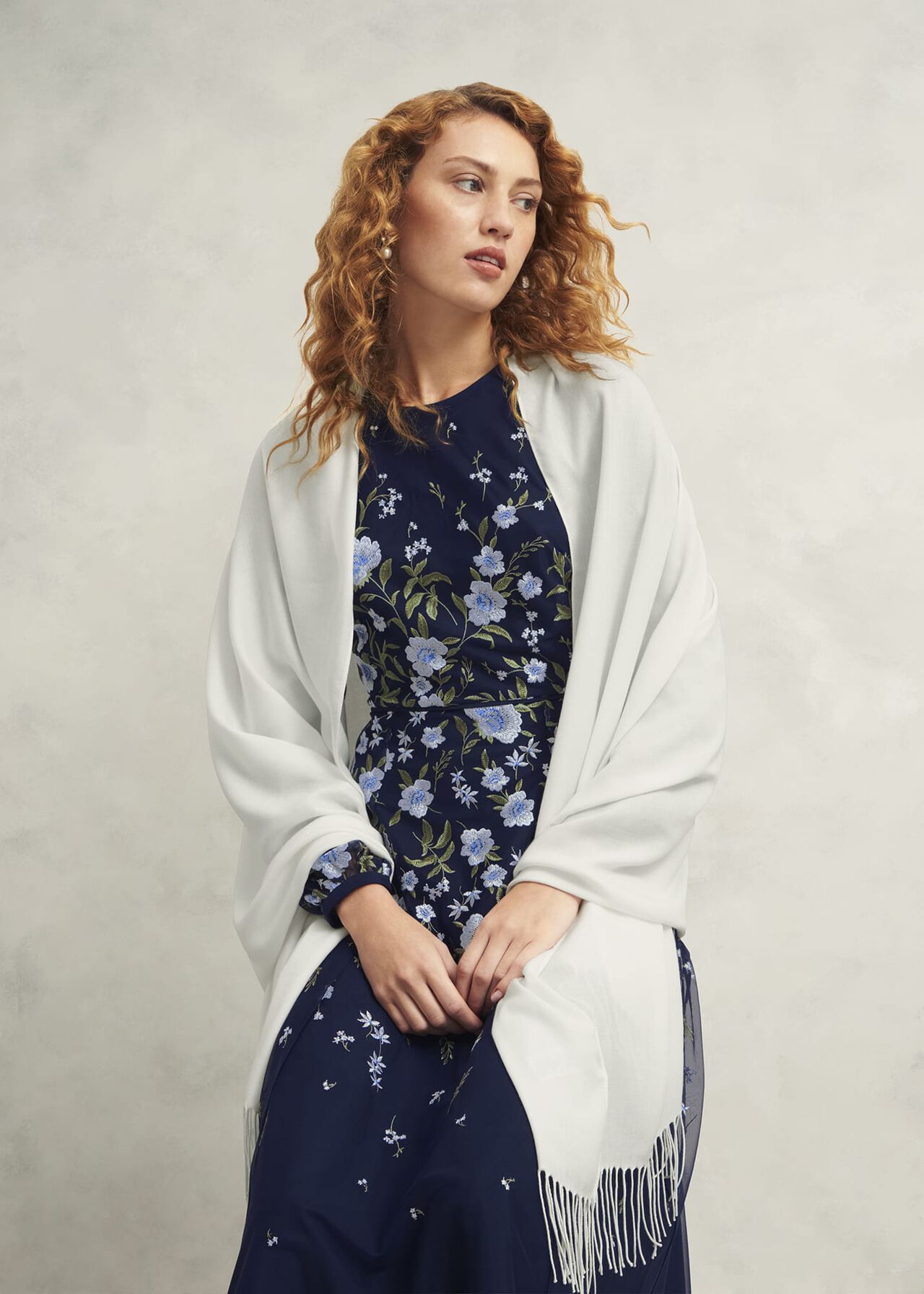 Matilda Scarf, Ivory, hi-res