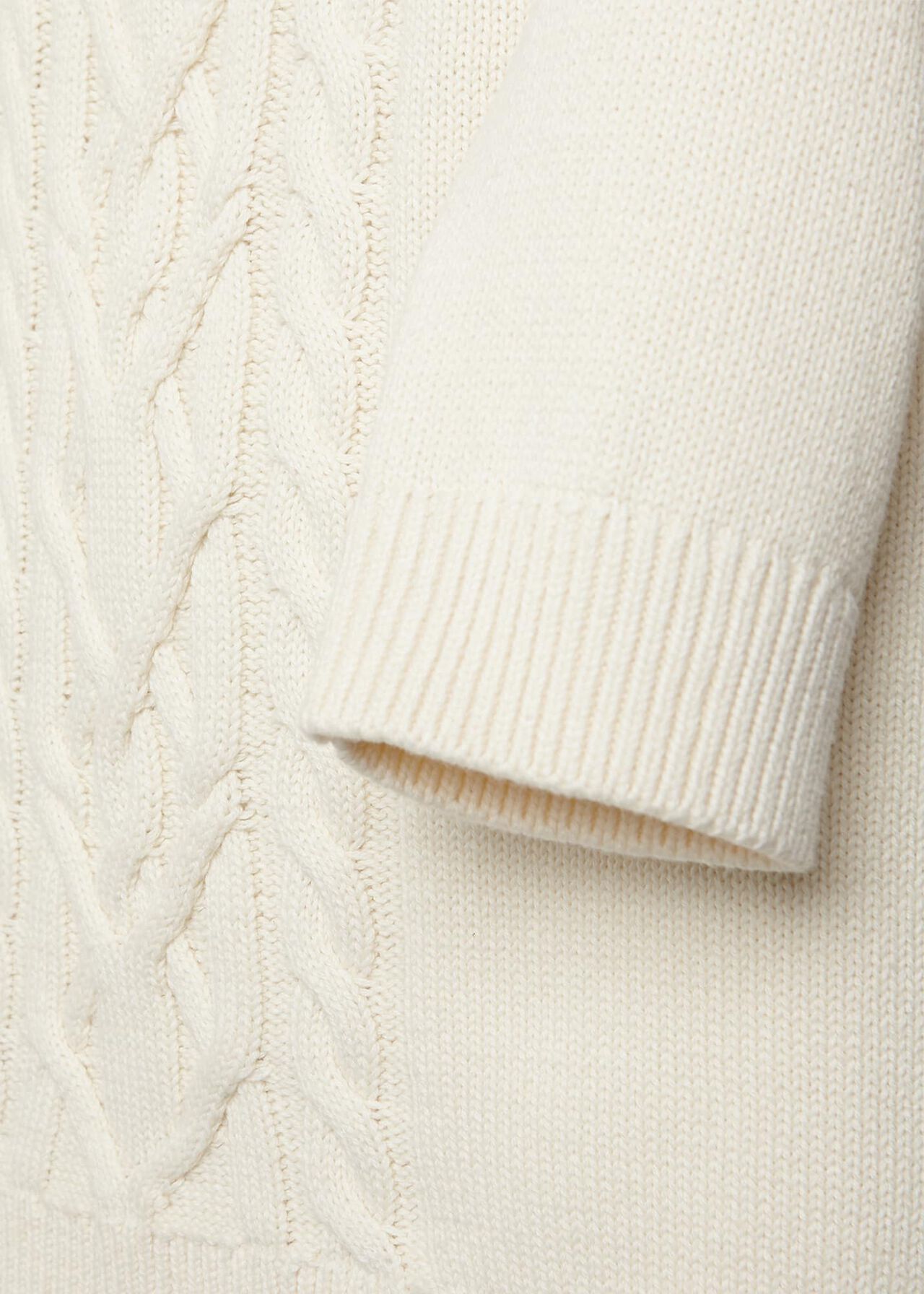 Camilla Cable Cotton Jumper, Ivory, hi-res