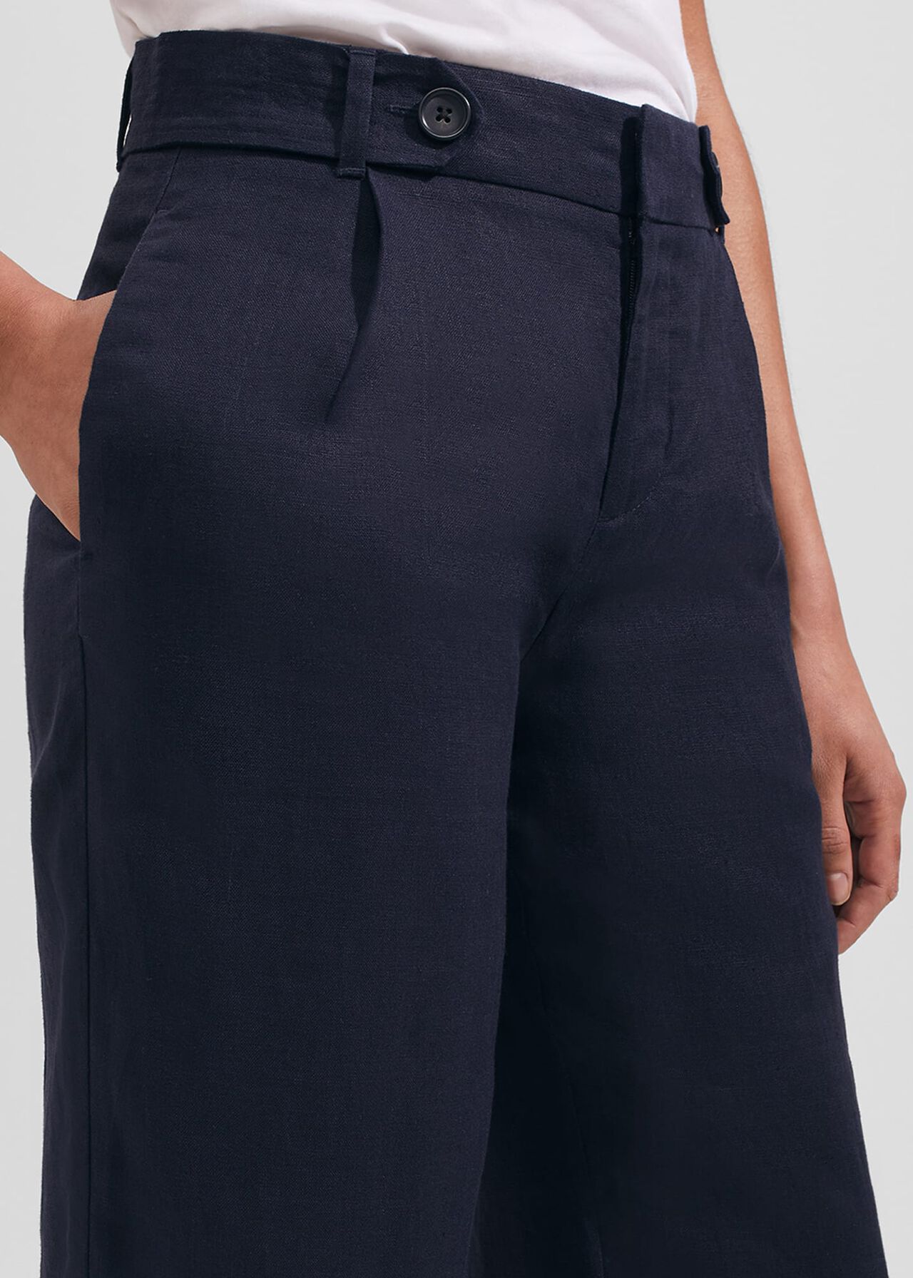 Keighley Crop Trousers, Navy, hi-res