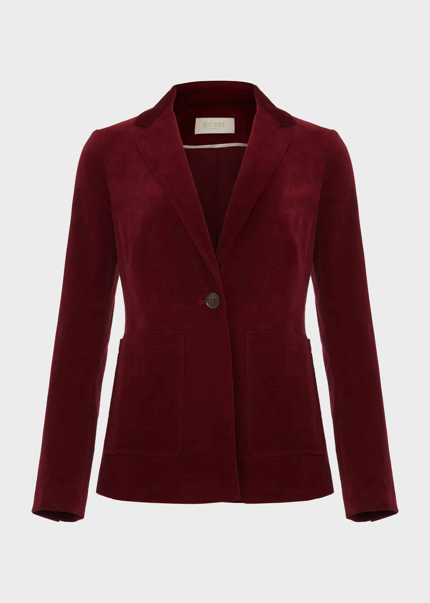 Hobbs top velvet coat