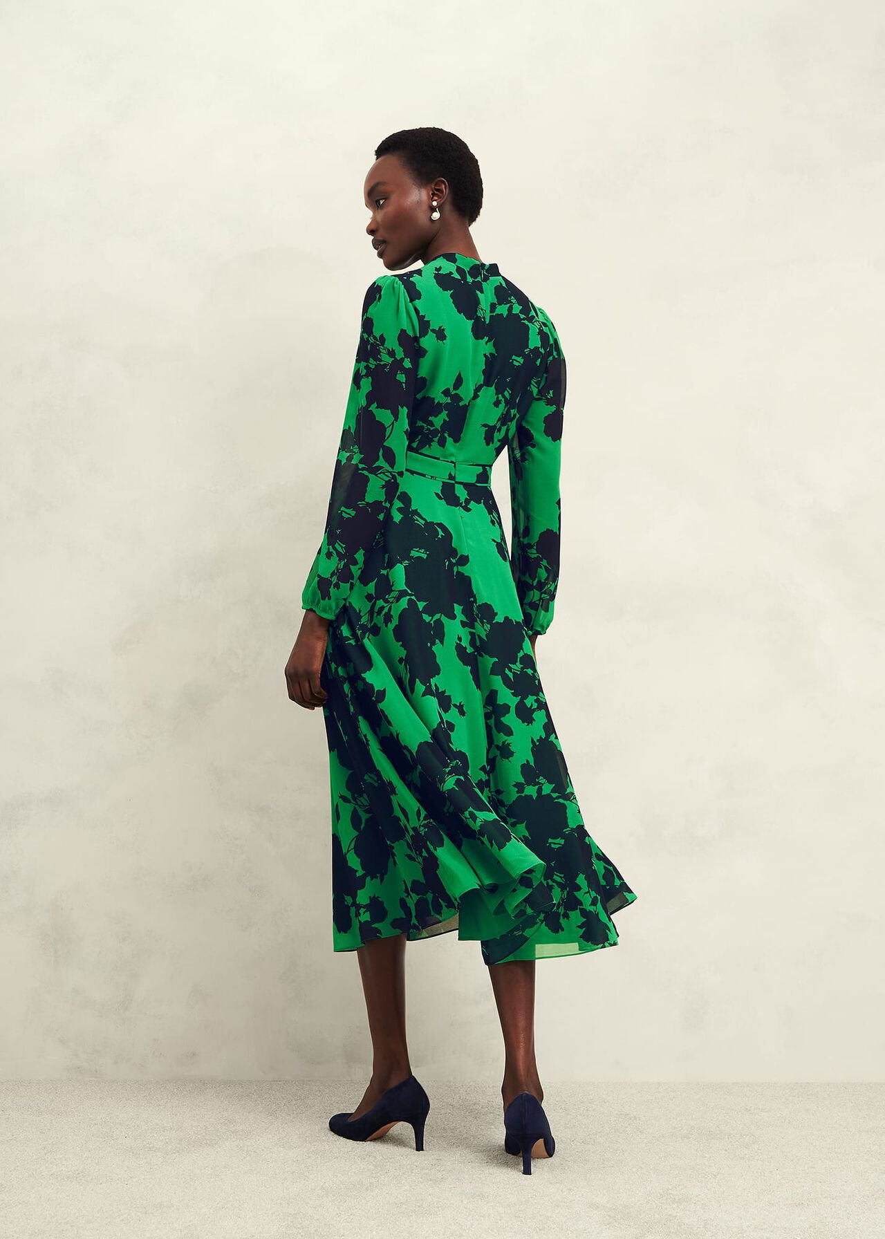 Aurora Dress, Navy Green, hi-res