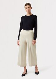 Kirby Pleat Neck Top, Navy, hi-res