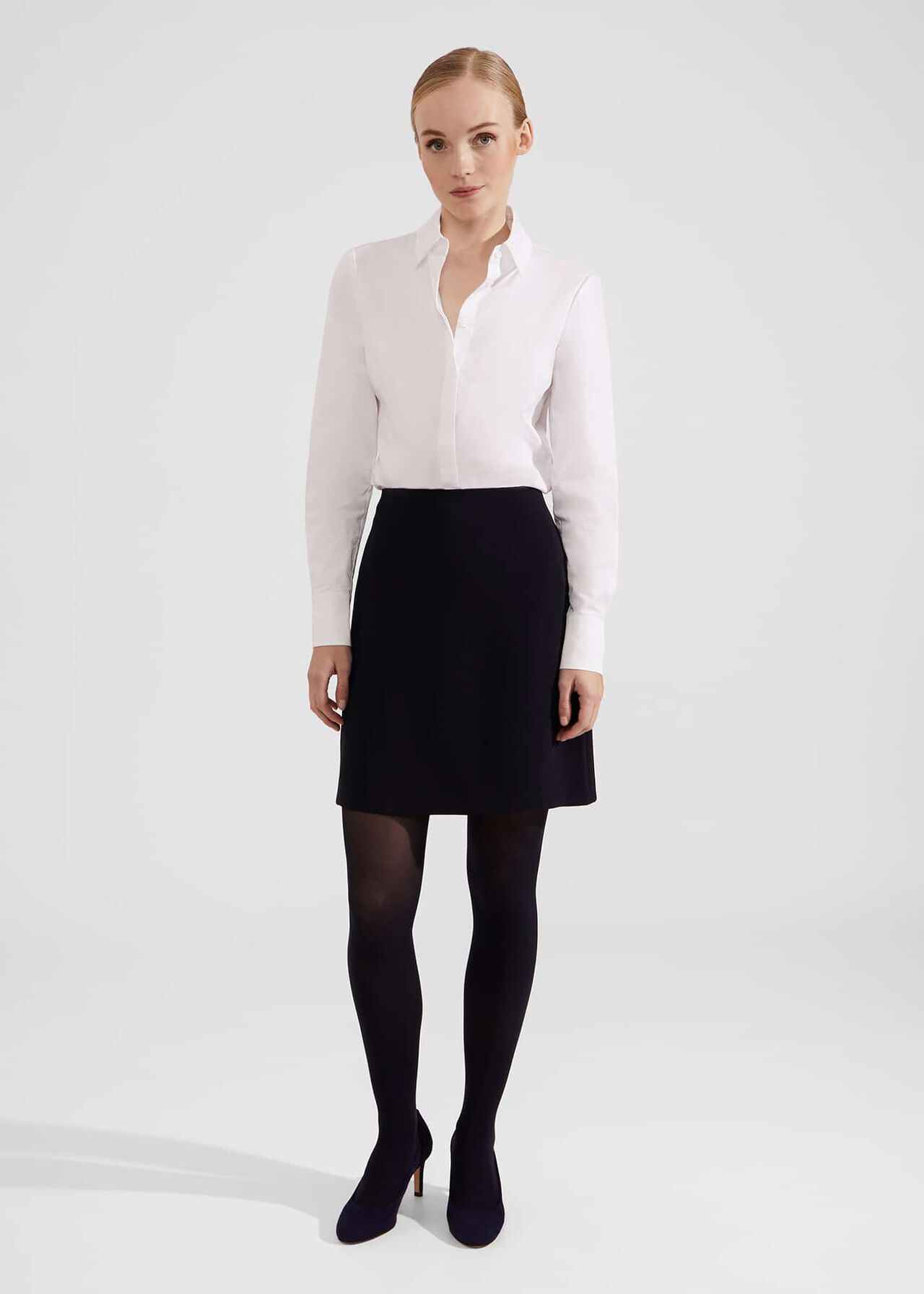 Stevie A Line Skirt, Navy, hi-res