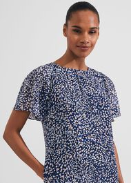 Sadie Printed A Line Dress, Navy Multi, hi-res