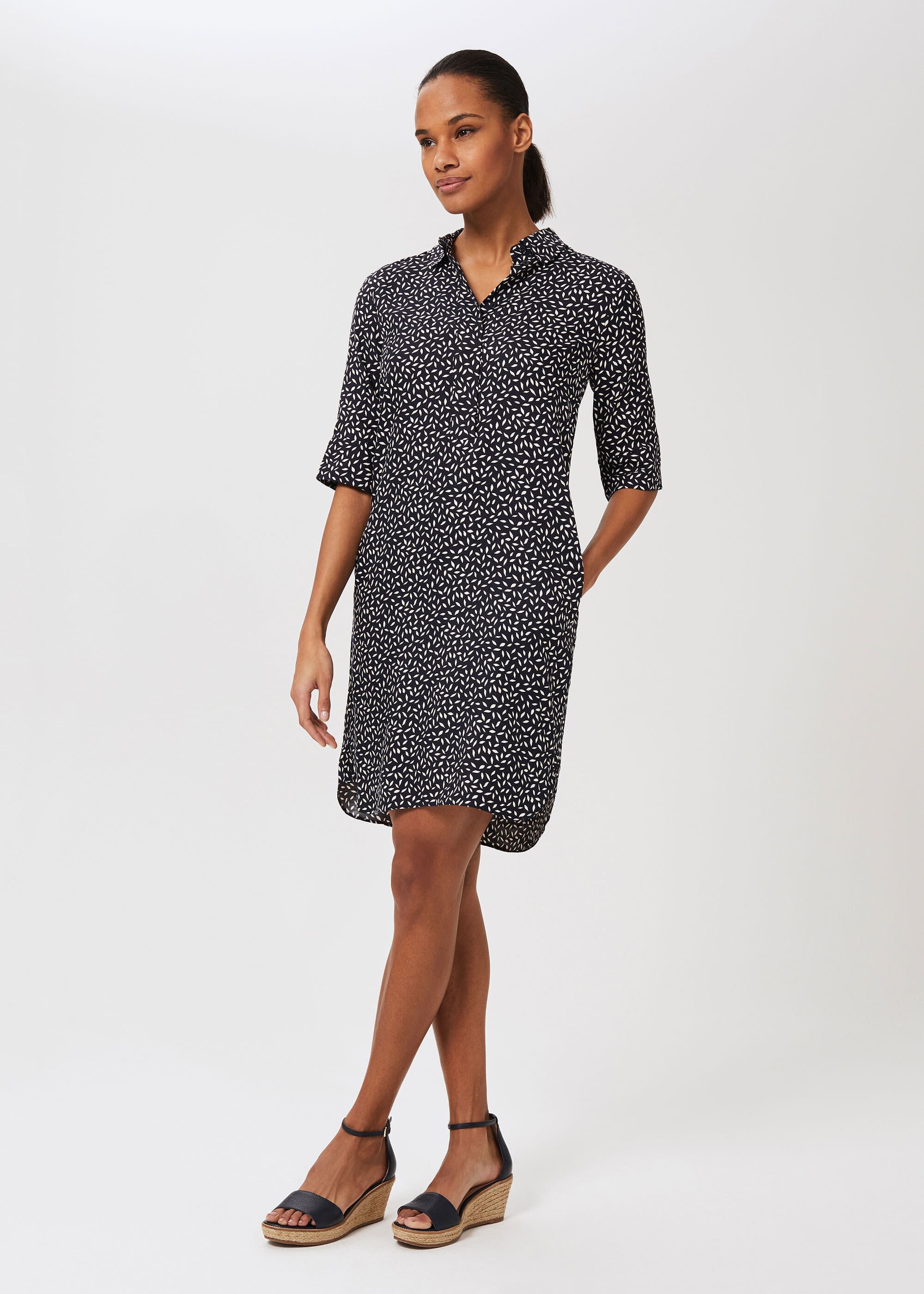 Hobbs talia shop dress navy