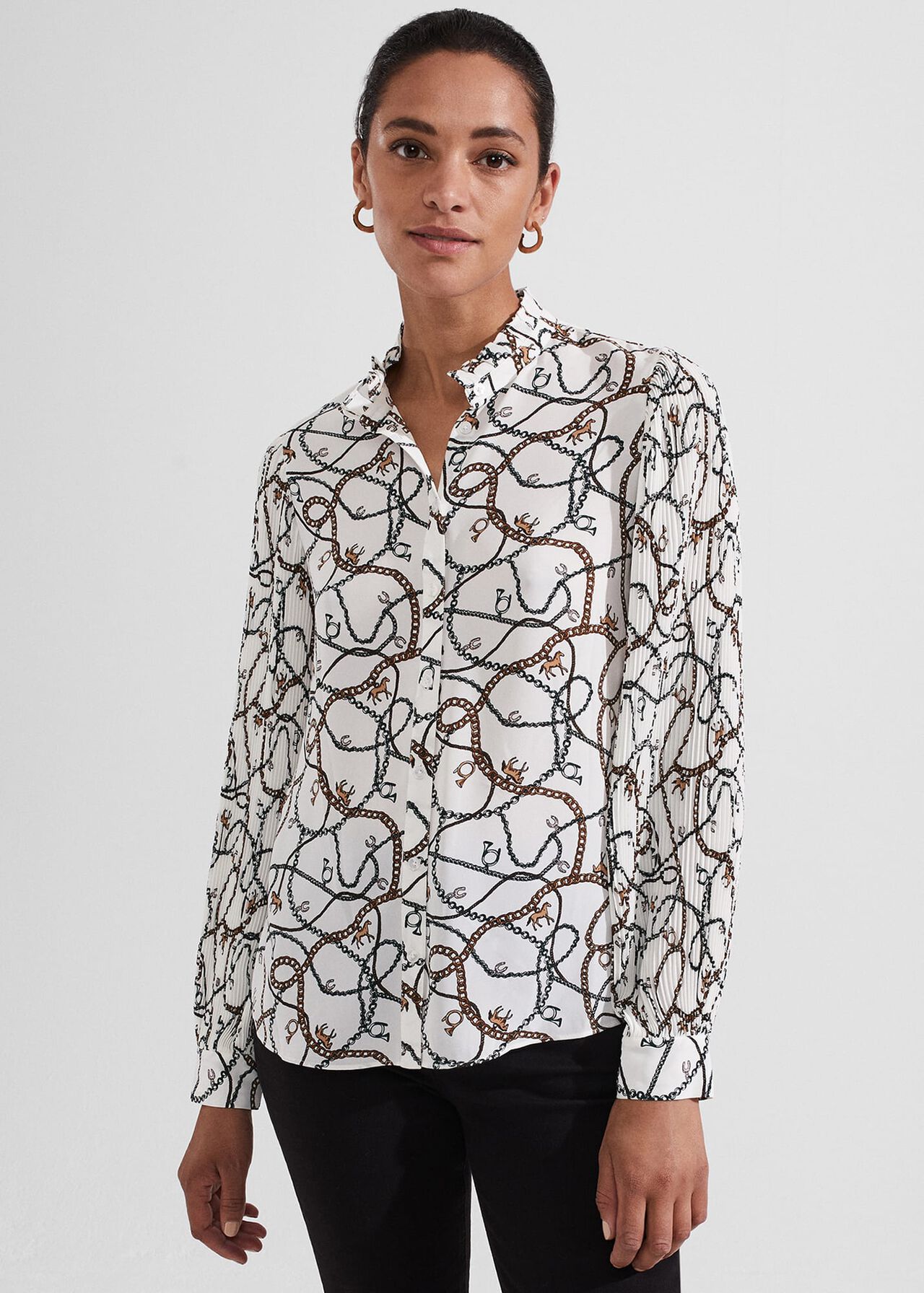 Cassandra Blouse, Ivory Multi, hi-res