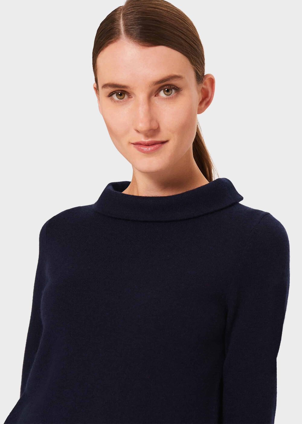 Audrey Wool Cashmere Jumper, Midnight Navy, hi-res