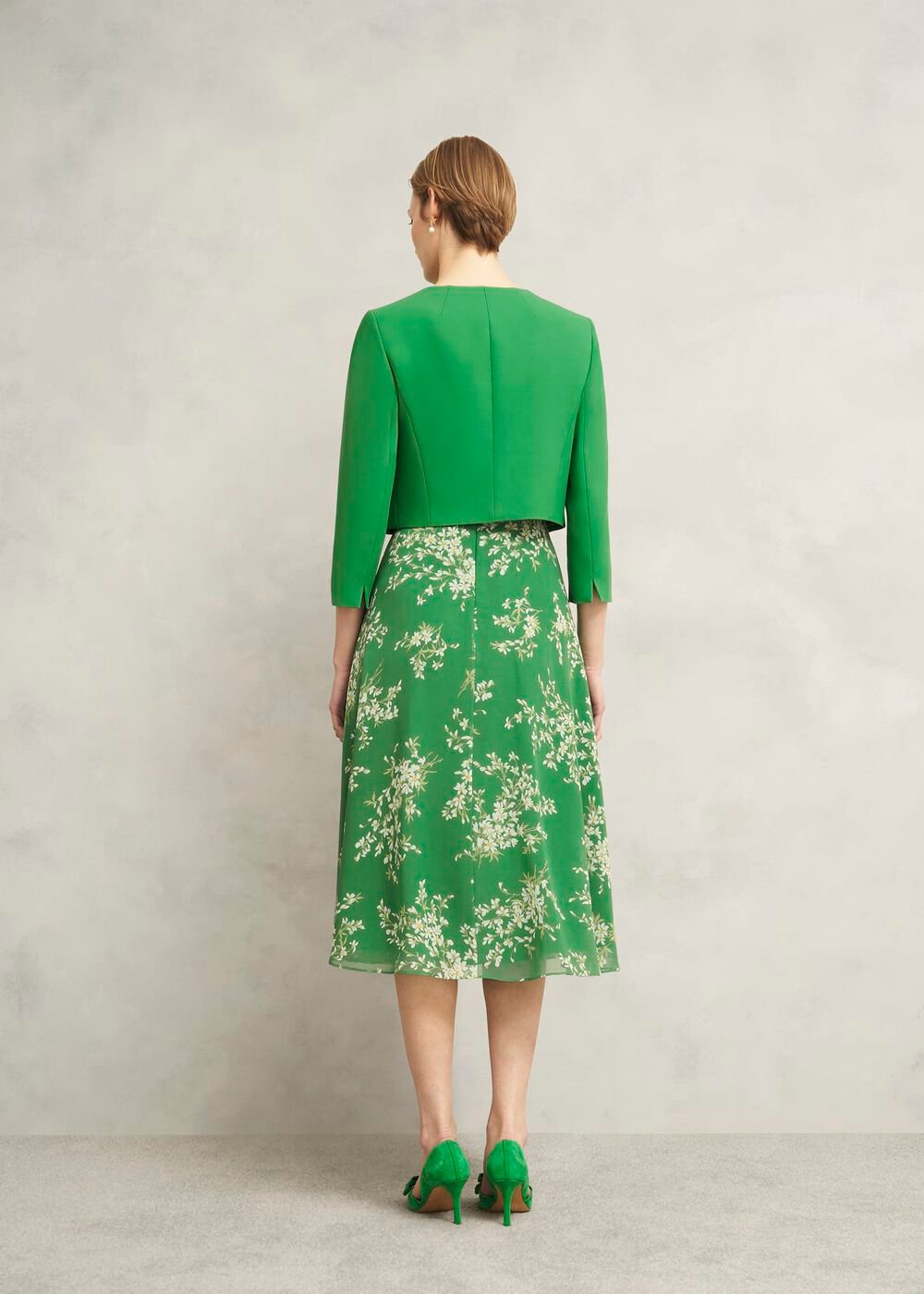 Elize Crepe Jacket, Cilantro Green, hi-res