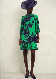 Georgia Dress, Green Navy, hi-res