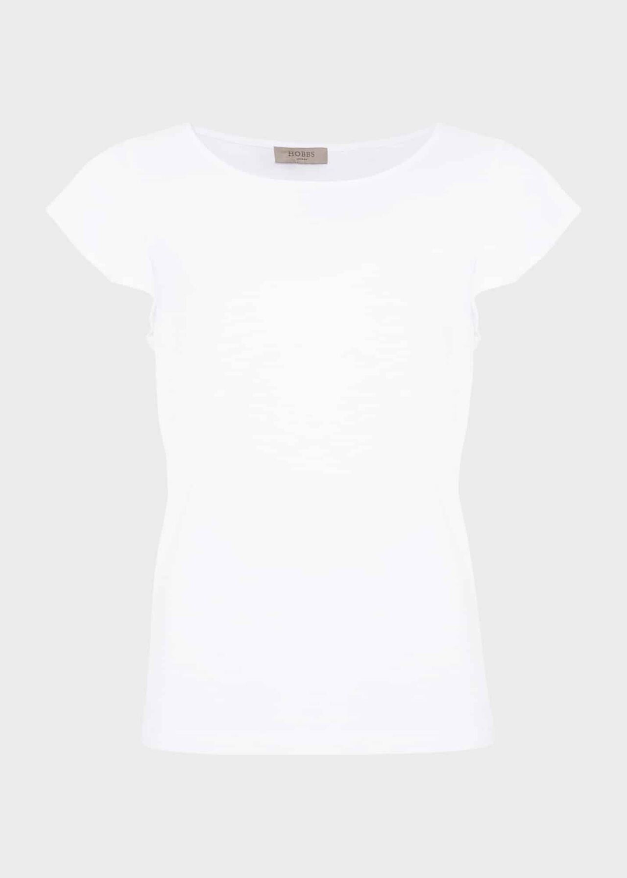 Nessie Cotton Slub Top, White, hi-res