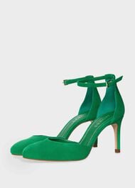 Elliya Suede Court Shoes, Cilantro Green, hi-res