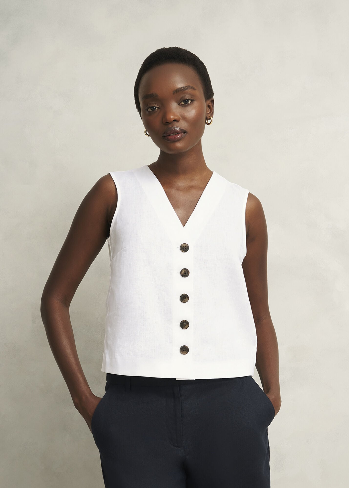 Kaylee Linen Top | Hobbs US |
