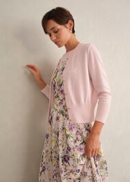 Tresco Cardigan, Pale Pink, hi-res