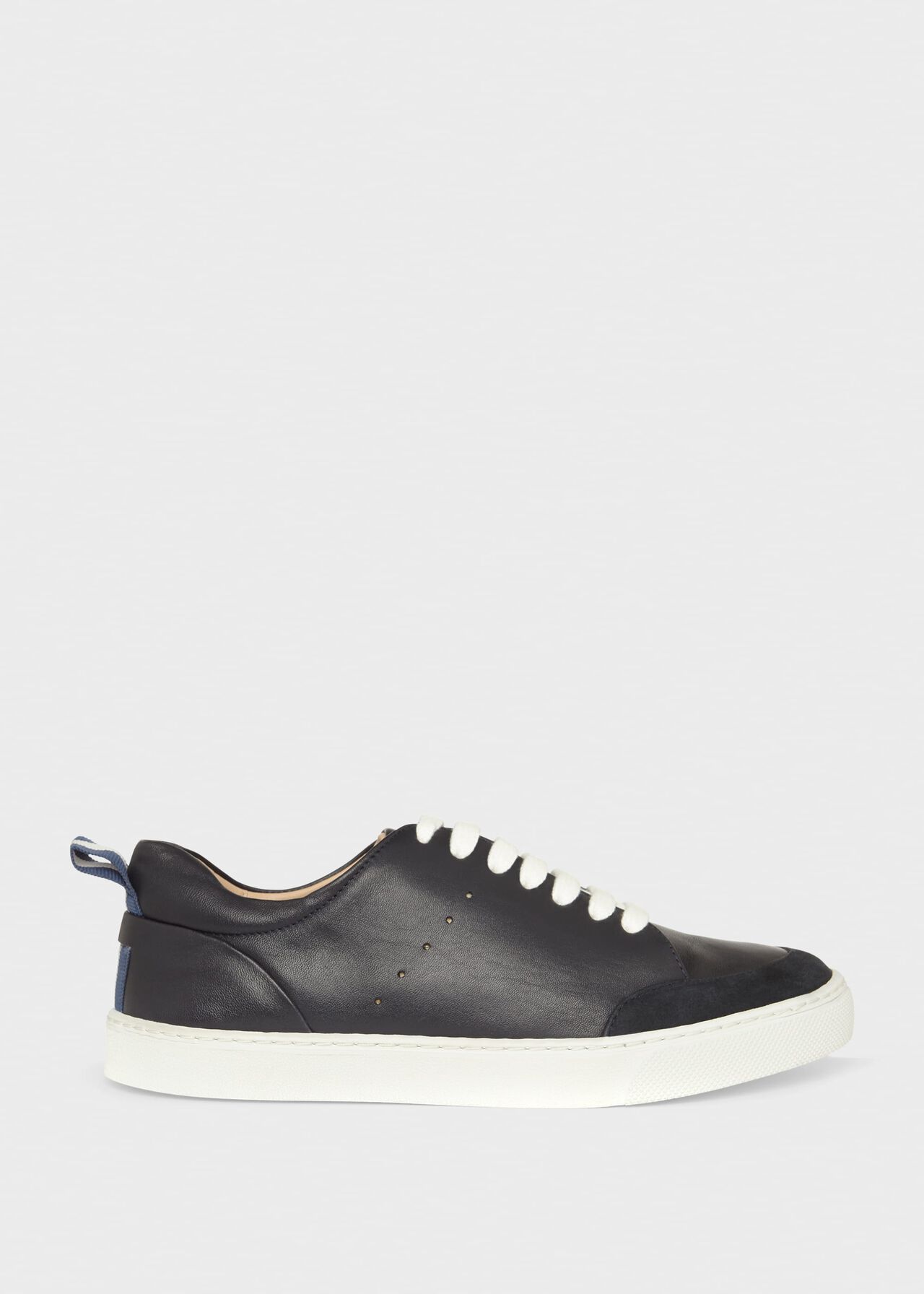 Liberty Leather Trainer, Navy, hi-res
