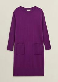 Devora Knitted Dress With Cashmere, Vibrant Purple, hi-res