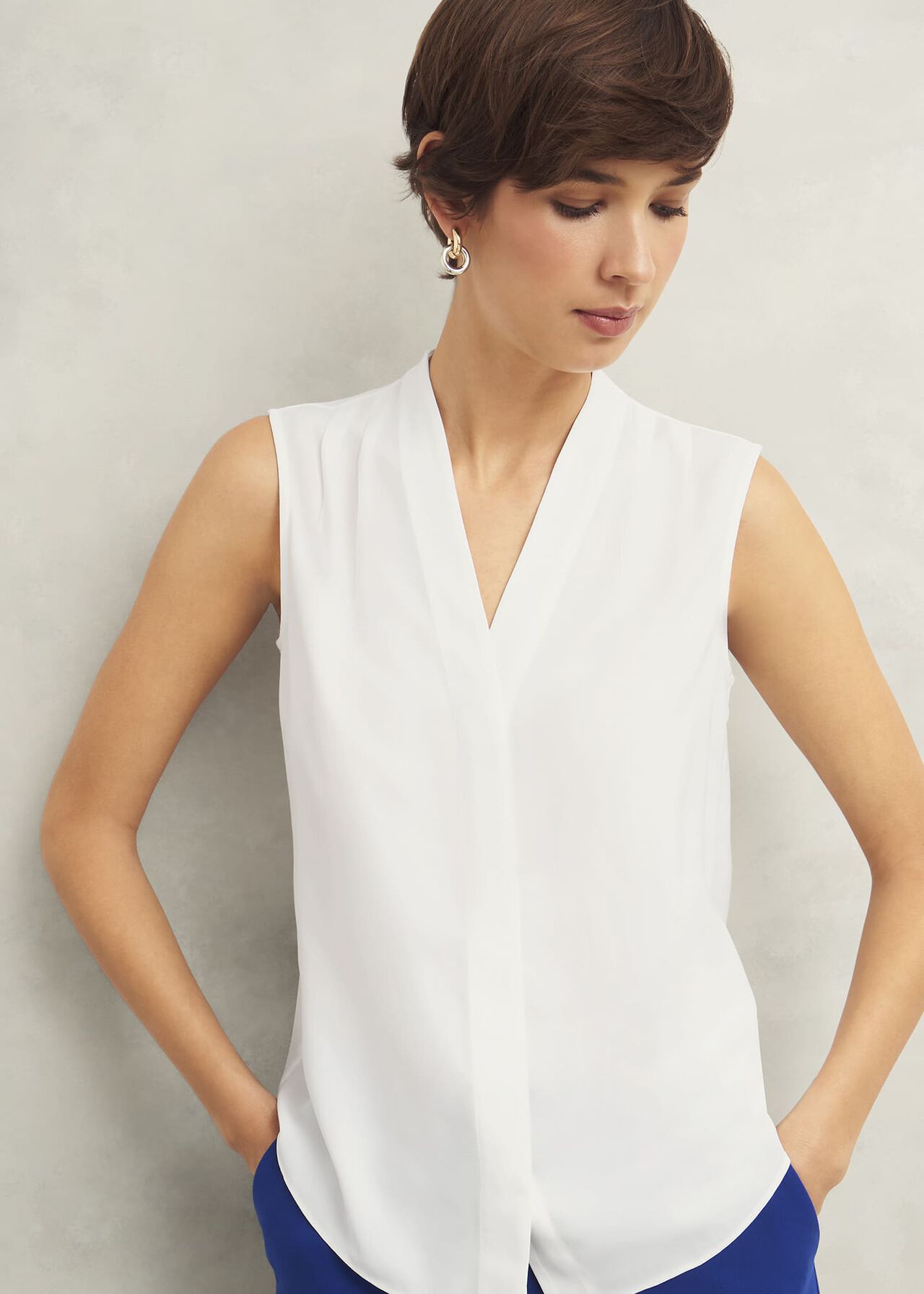Hobbs Poppy Blouse Ivory Hobbs Poppy Blouse Ivory