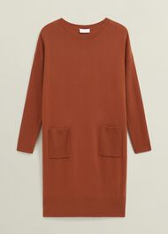 Devora Knitted Dress, Sienna Orange, hi-res