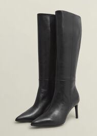 Aliya Knee Boots, Black, hi-res