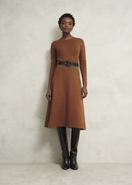 Liza Knitted Dress, Toffee, hi-res
