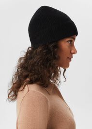 Mabel Cashmere Hat , Black, hi-res