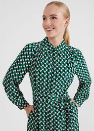 Emberly Shirt Dress, Green Multi, hi-res
