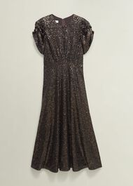 Eltham Sequin Dress, Deep Brown, hi-res