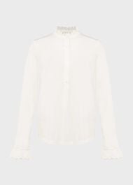 Adalee Broderie Cuff Blouse, Ivory, hi-res