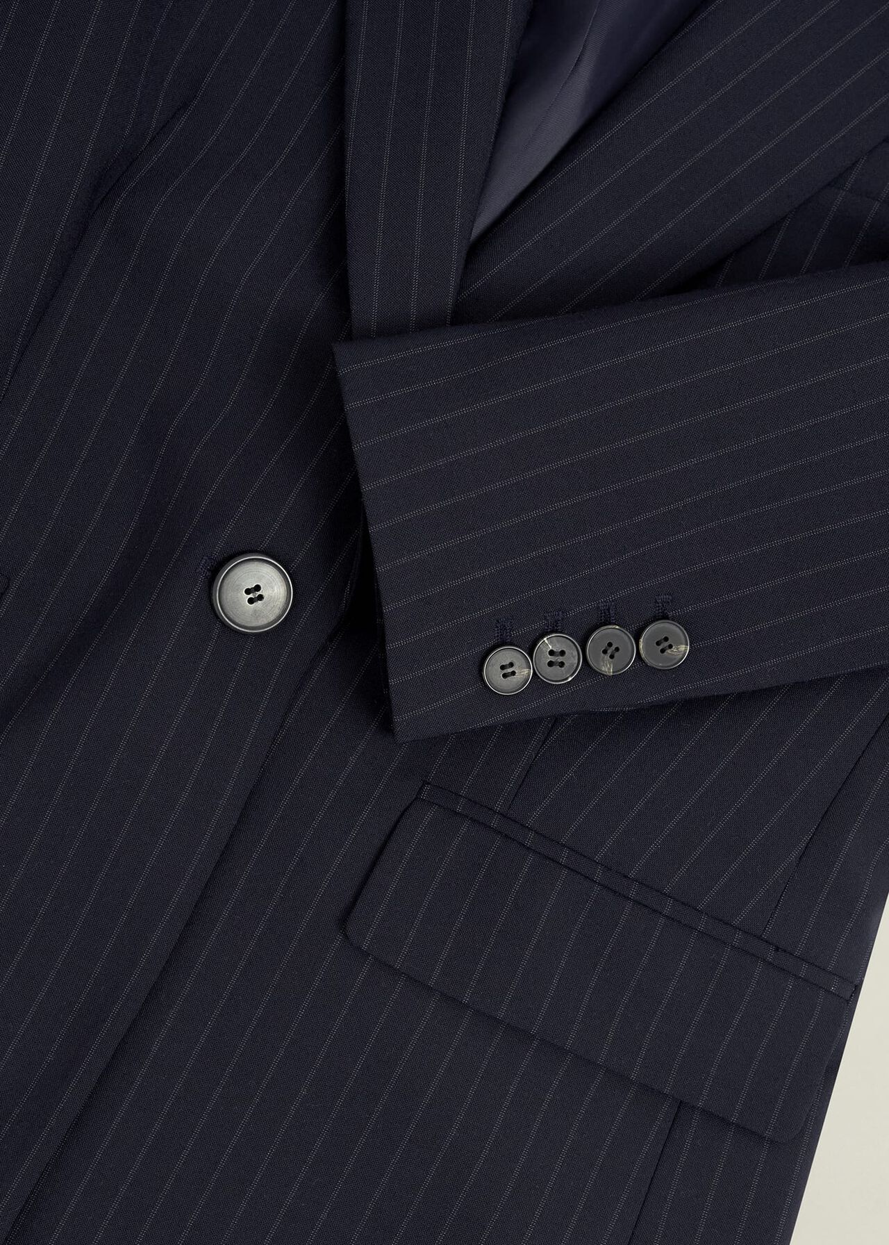 Salisbury Jacket With Wool, Navy Ivory, hi-res