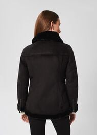 Alana Fur Jacket, Black, hi-res