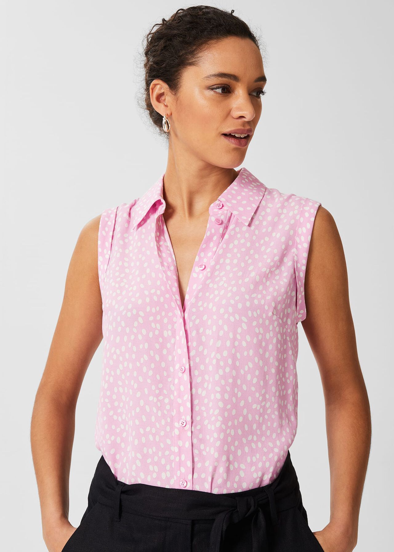 Esme sleeveless Top, Pink Ivory, hi-res