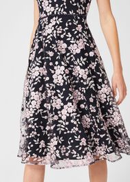 Scarlett Embroidered Dress, Navy Multi, hi-res