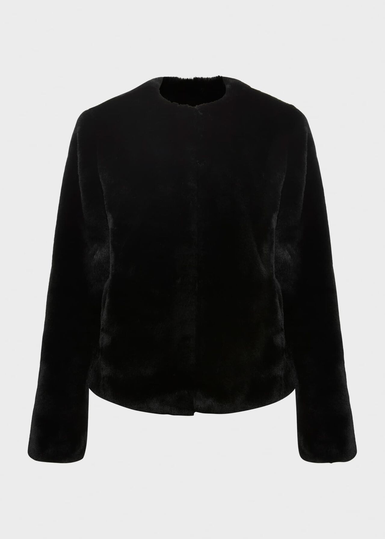 Florence Fur Coat, Black, hi-res