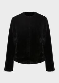 Florence Fur Coat, Black, hi-res