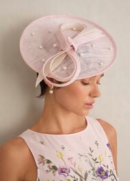 Abbie Fascinator, Pale Pink Ivory, hi-res