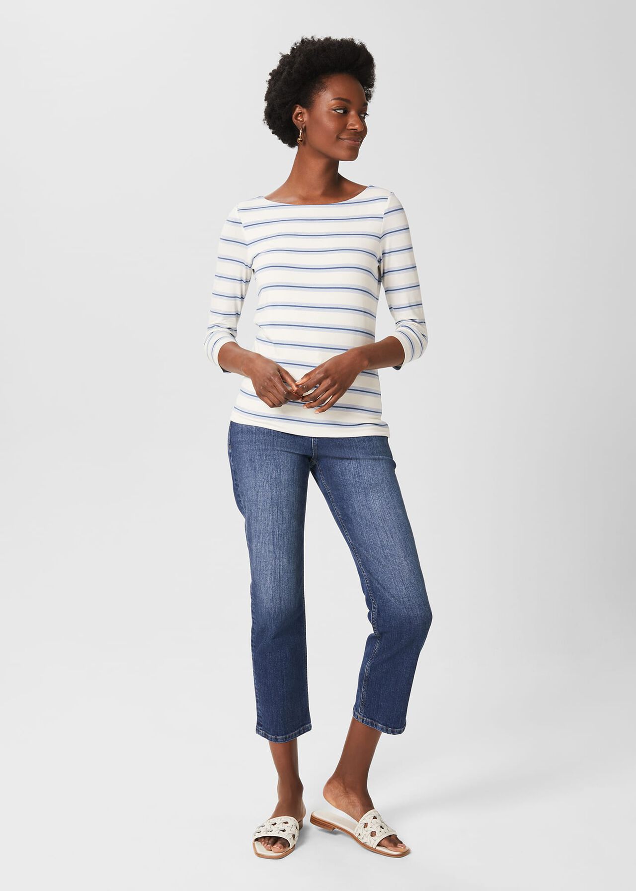 Sonya Striped Top, Blue Multi, hi-res