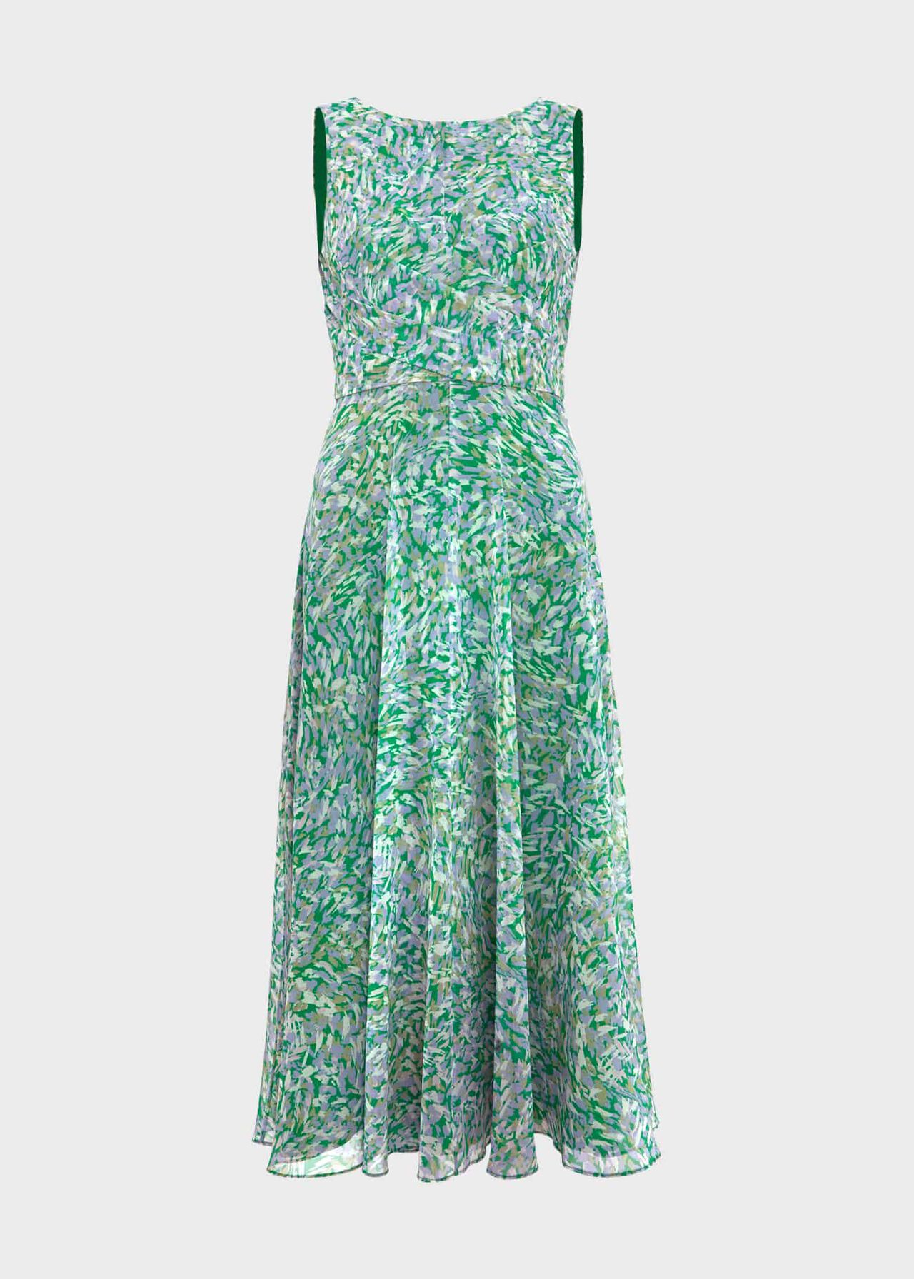 Jess Fit And Flare Dress, Green Multi, hi-res