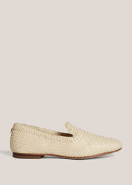 Tillie Woven Loafers, Warm Ivory, hi-res
