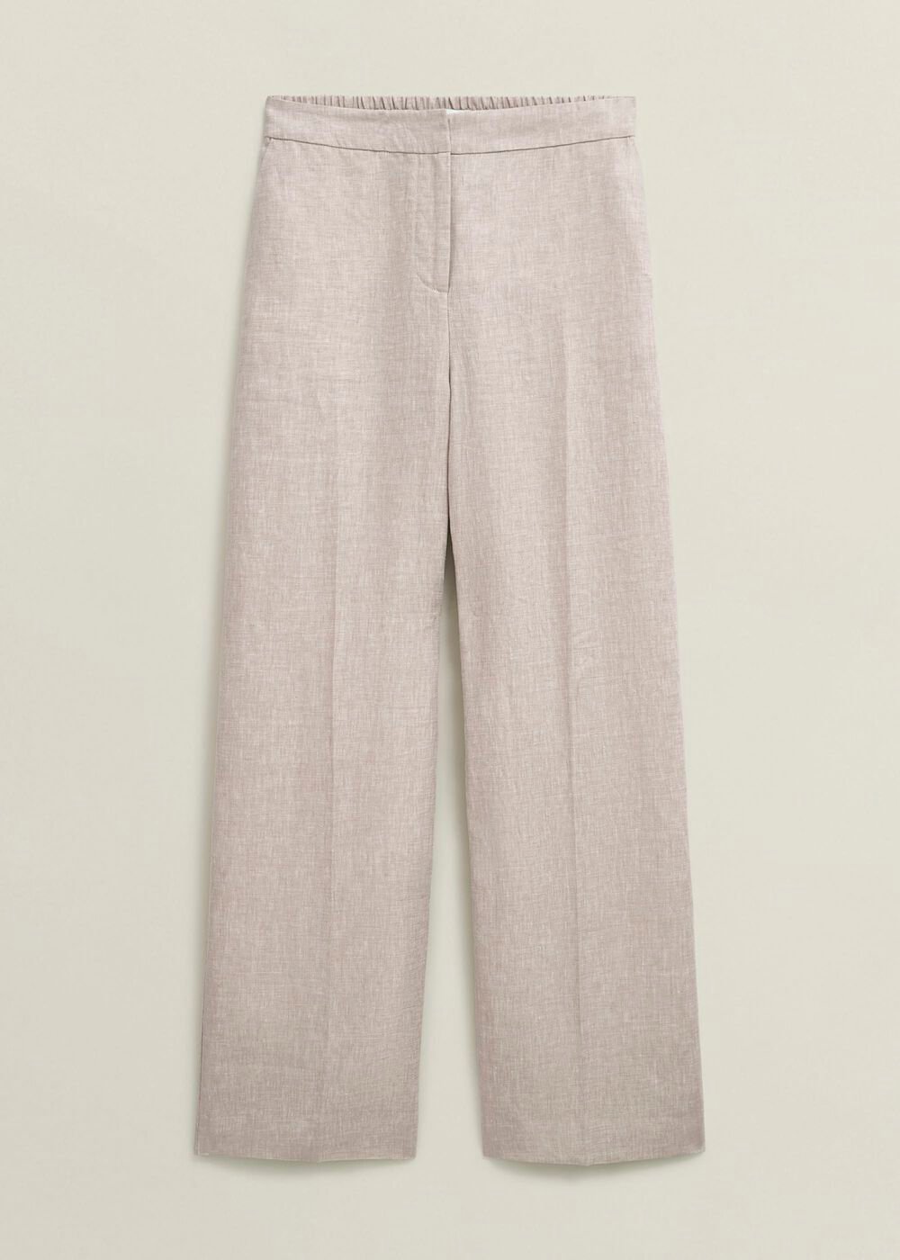 Alessia Linen Wide Pants, Neutral, hi-res