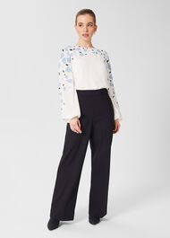 Petite Samina Trouser, Navy, hi-res
