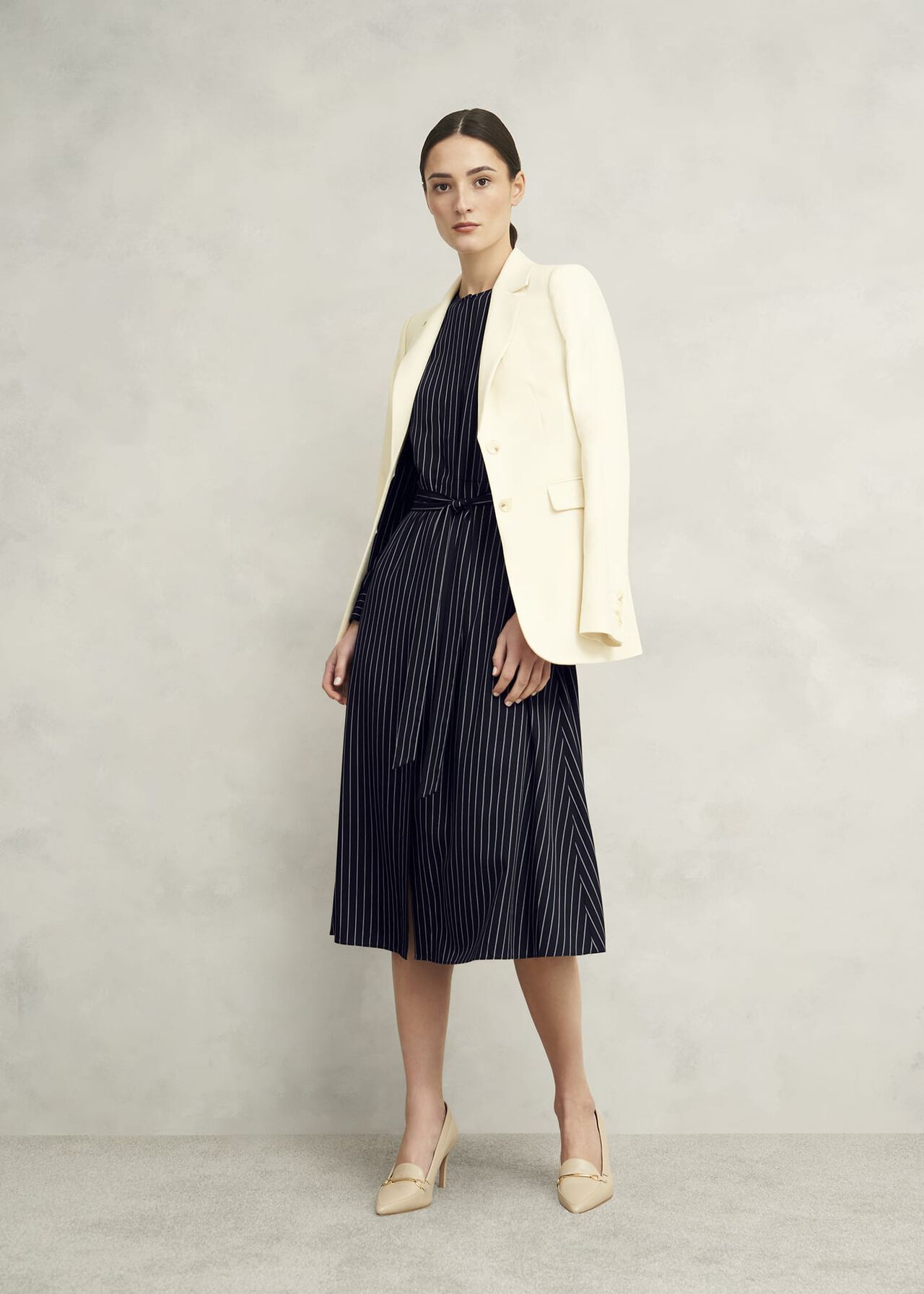Finley Dress, Navy Ivory, hi-res