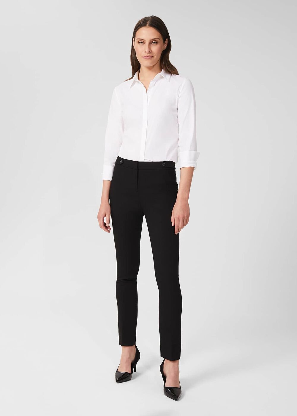 Petite Luca Slim Trousers, Black, hi-res