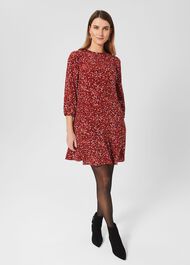 Prim Tunic Dress , Cherry Red Mlt, hi-res