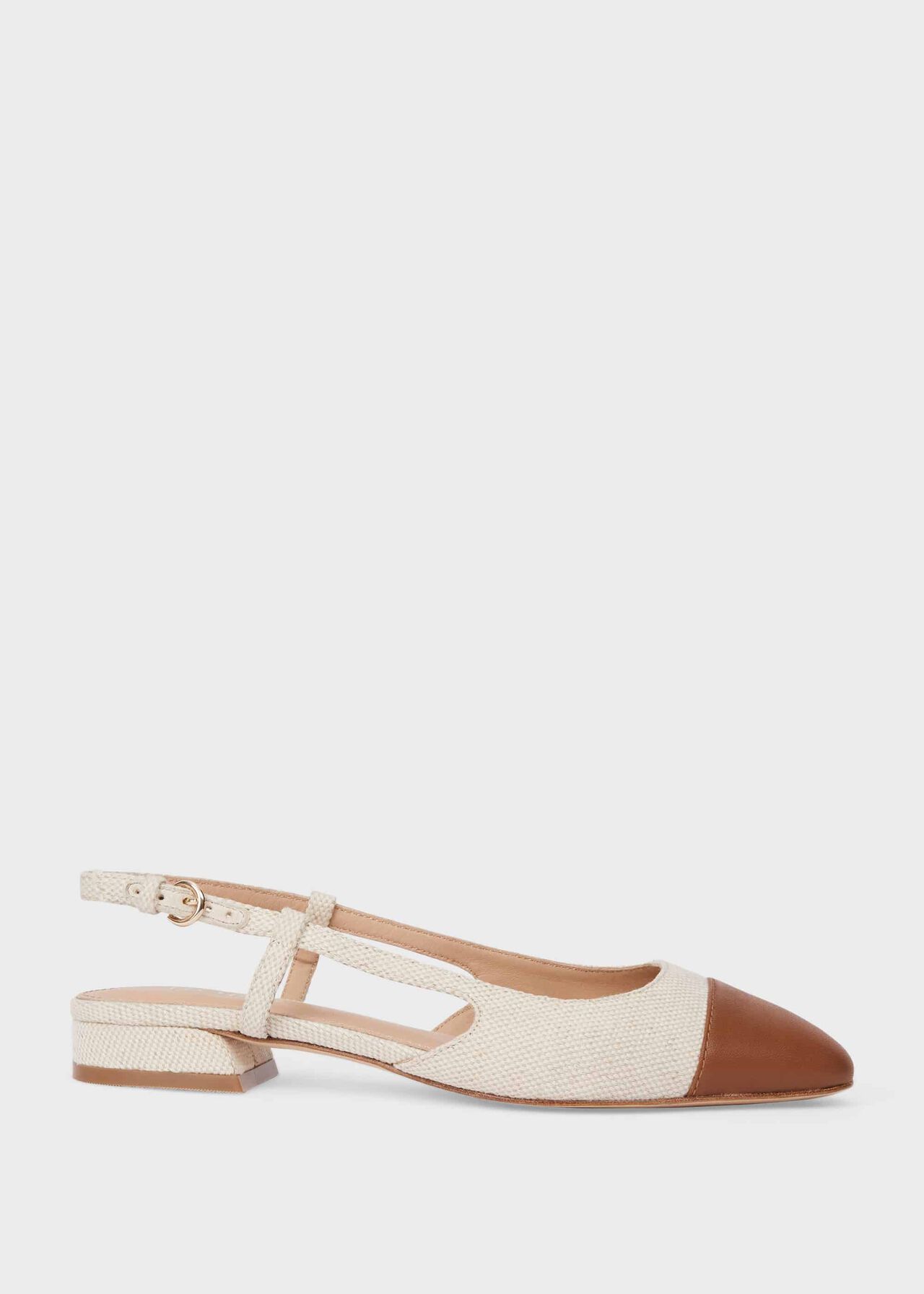 Colette Canvas Slingback Shoes, Linen Tan, hi-res