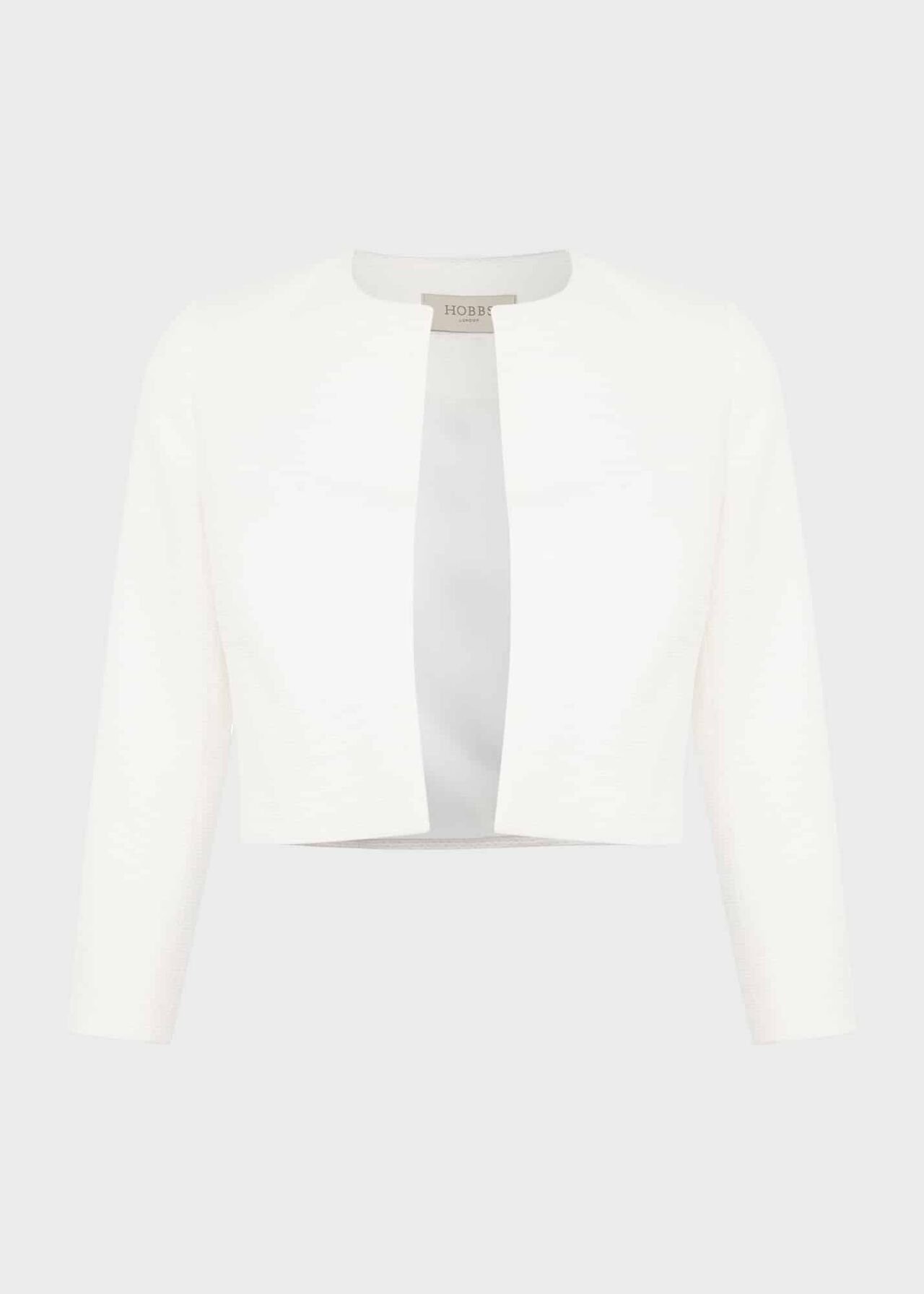 Elize Textured Jacket, Ivory, hi-res