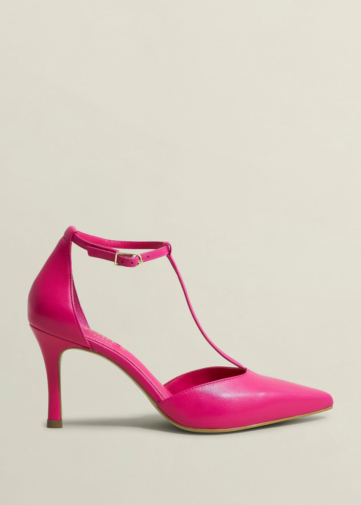 Alice T Bar Leather Court Shoes Hobbs UK