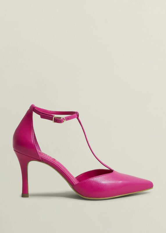Alice T-Bar Leather Court Shoes