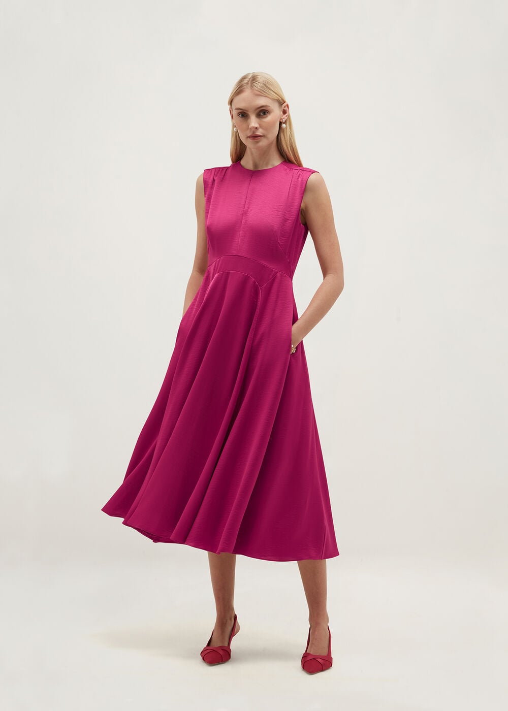 Isobel Textured Satin Dress
